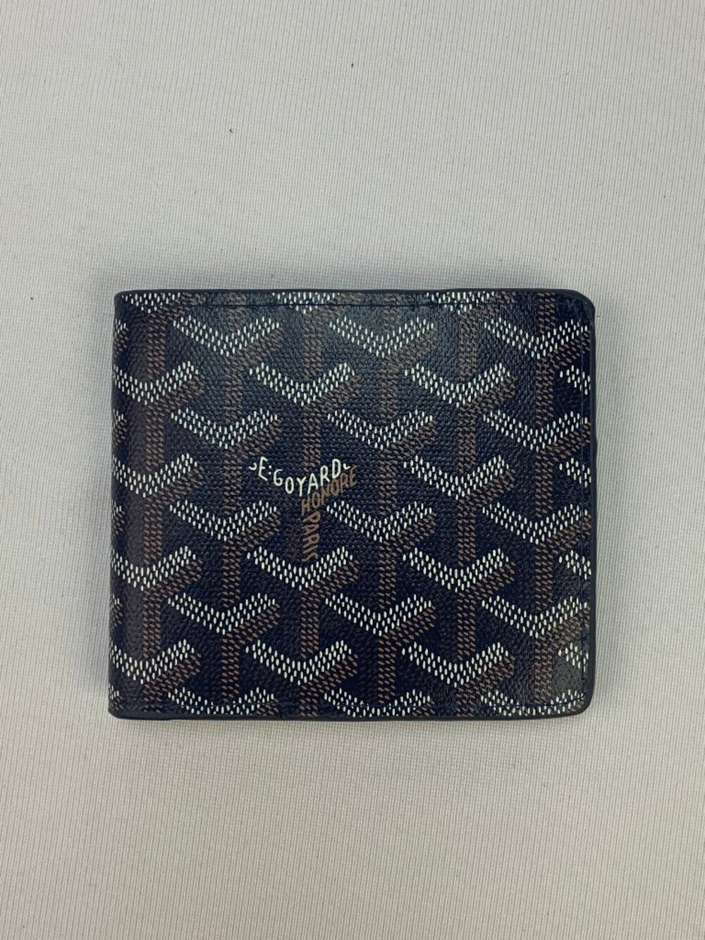 Goyard wallet navy blue goyardine